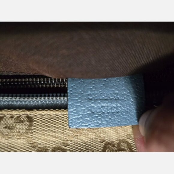 Gucci Vintage GG Monogram Medium Handle Bucket Tote - Blue - Picture 5 of 10